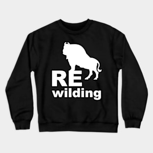 rewilding bison in wilderness Crewneck Sweatshirt